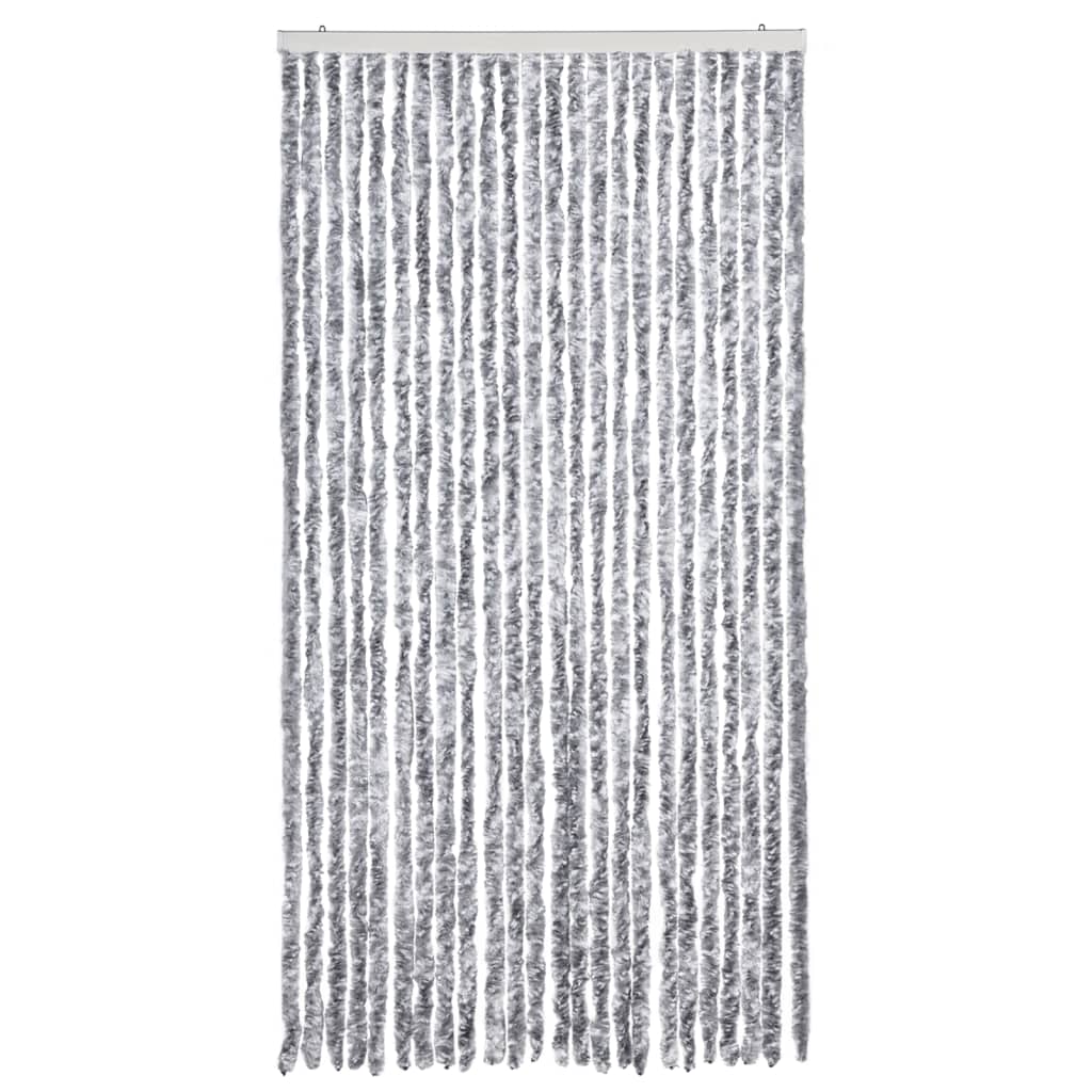 Vidaxl Fly Cundain 100x200 cm Chenille White and Grey