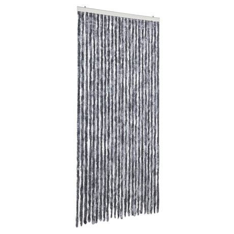 Vidaxx Fliegenvorhang 100x200 cm Chenille Silber