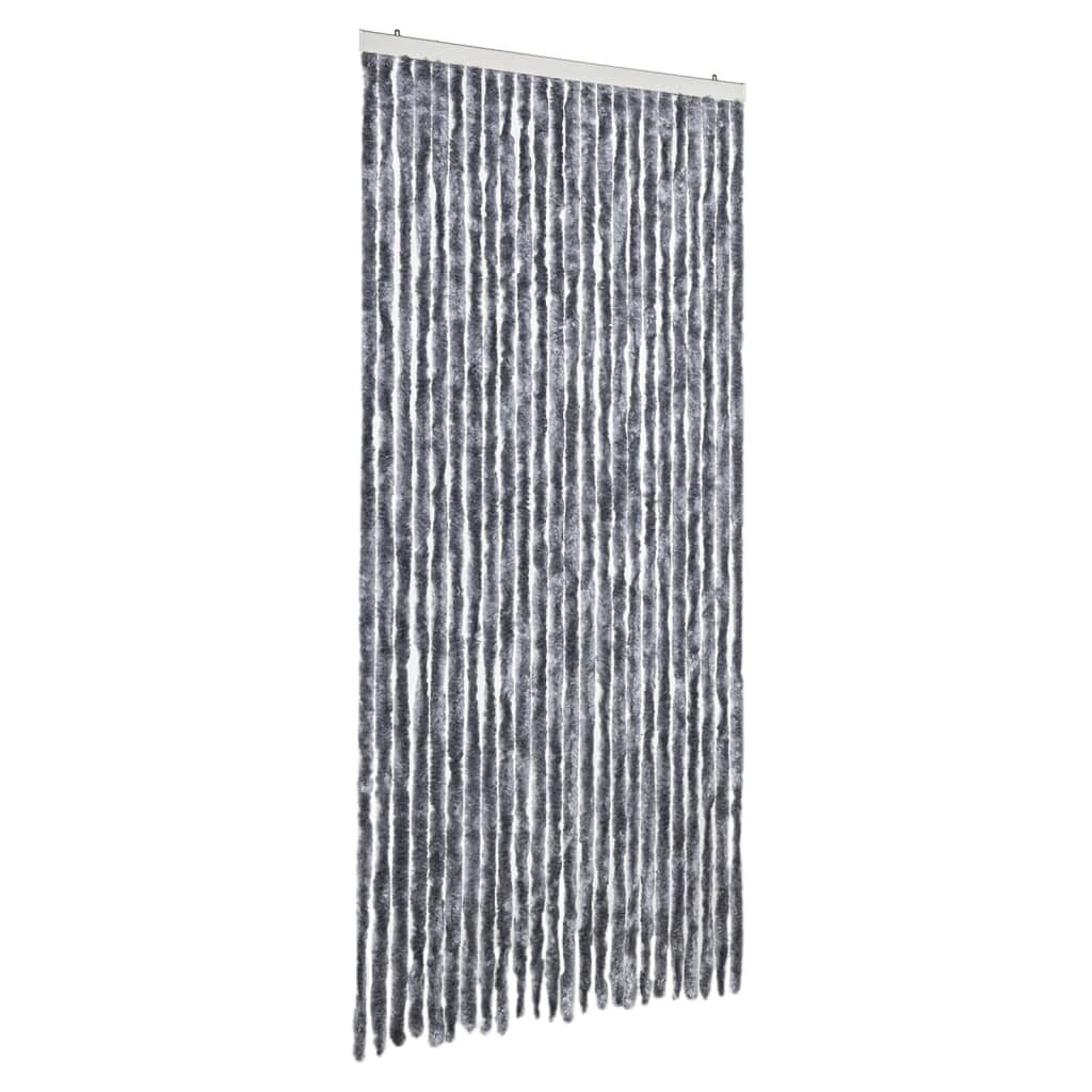 Vidaxx Fliegenvorhang 100x230 cm Chenille Silber