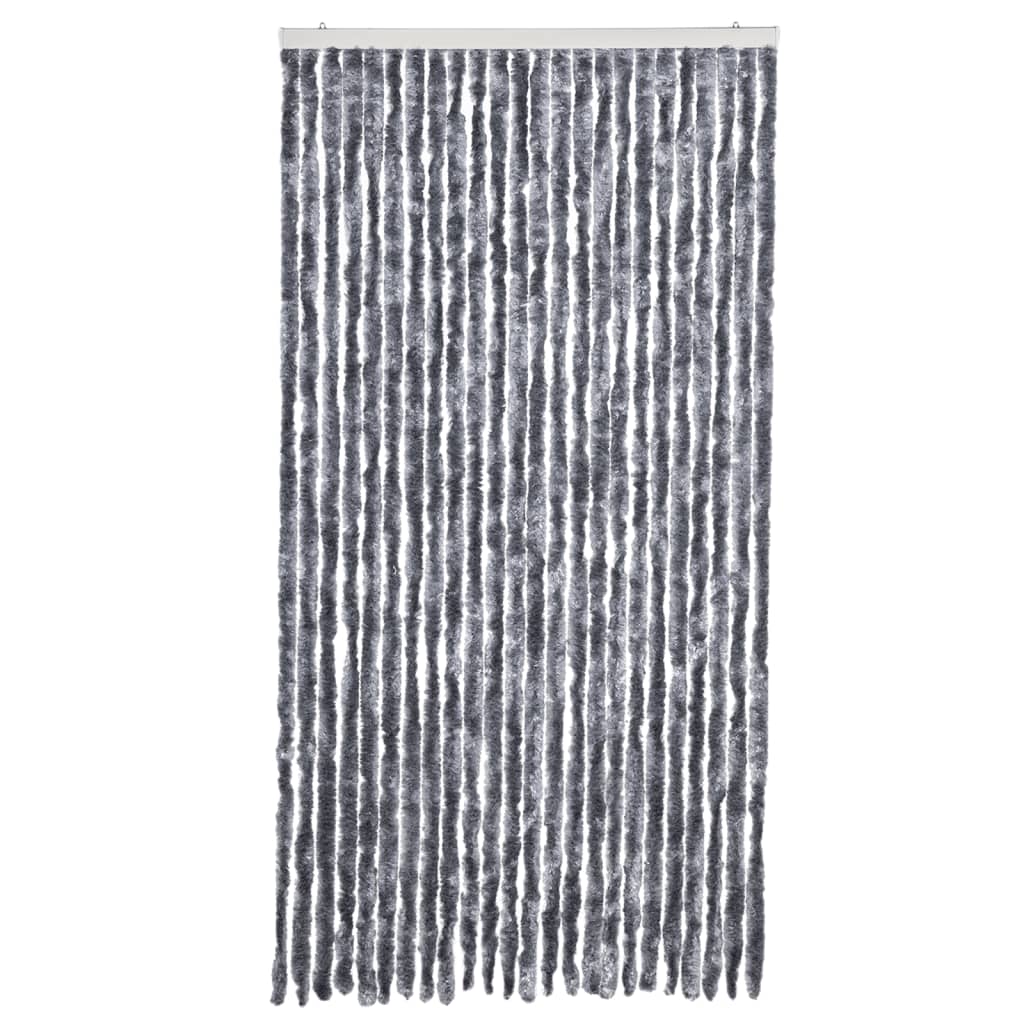 Vidaxl Fly Curtain 100x230 cm Chenille Silver