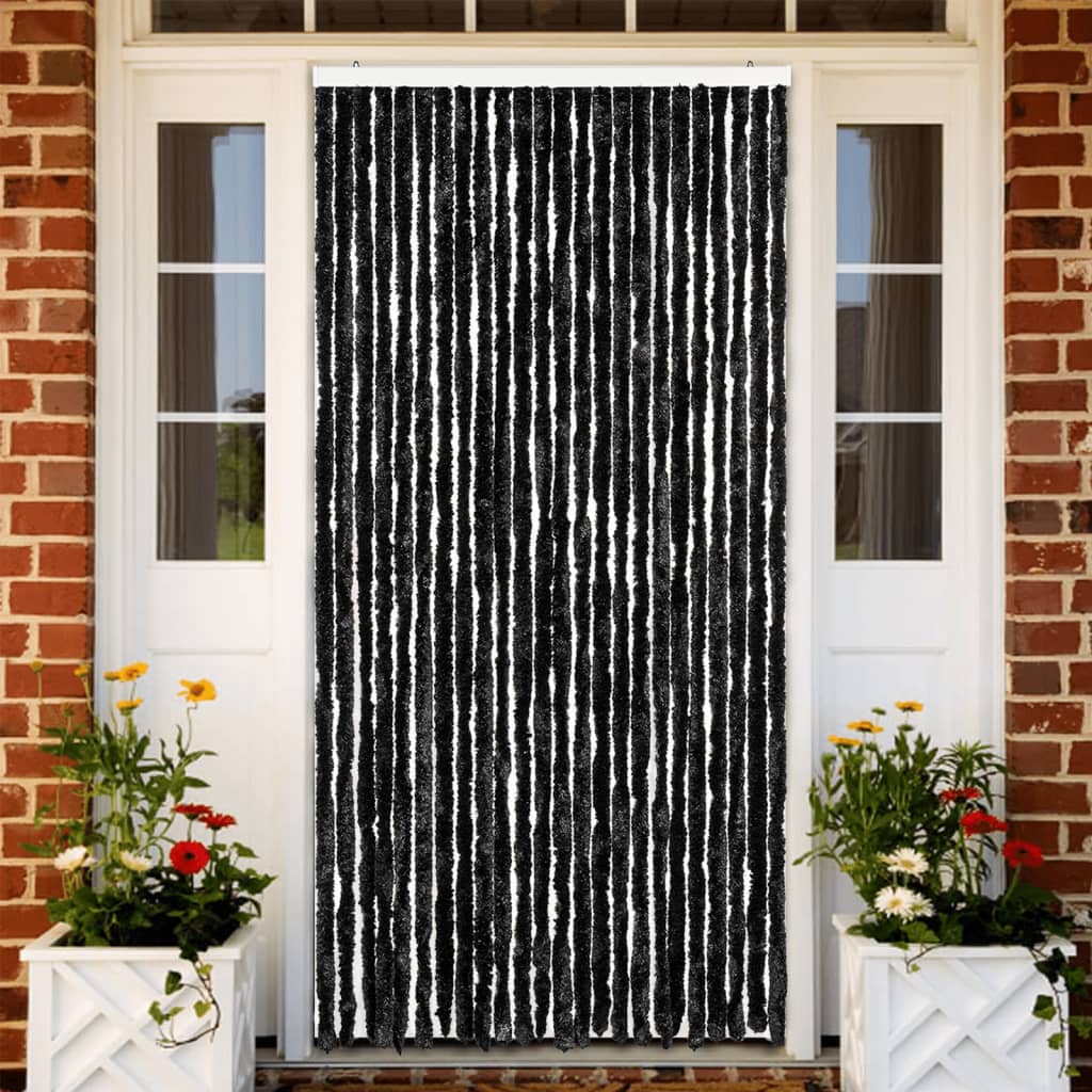 Vidaxx Fliegenvorhang 100x230 cm Chenille Anthrazit