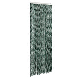 Vidaxl Fly Curtain 90x200 cm Chenille Green and White