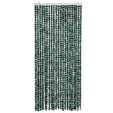 Vidaxx Fliegenvorhang 90x200 cm Chenille grün und weiß