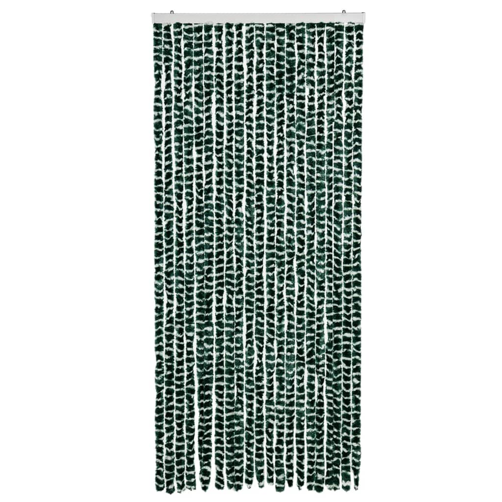 Vidaxl Fly Cundain 90x200 cm Chenille Green and White