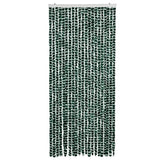 Vidaxl Fly Curtain 90x200 cm Genille vert et blanc