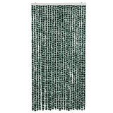 Vidaxl Fly Curtain 100x230 cm Chenille Green and White