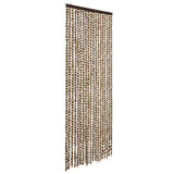 Vidaxl Fly Curtain 56x200 cm Chenille Beige and Brown