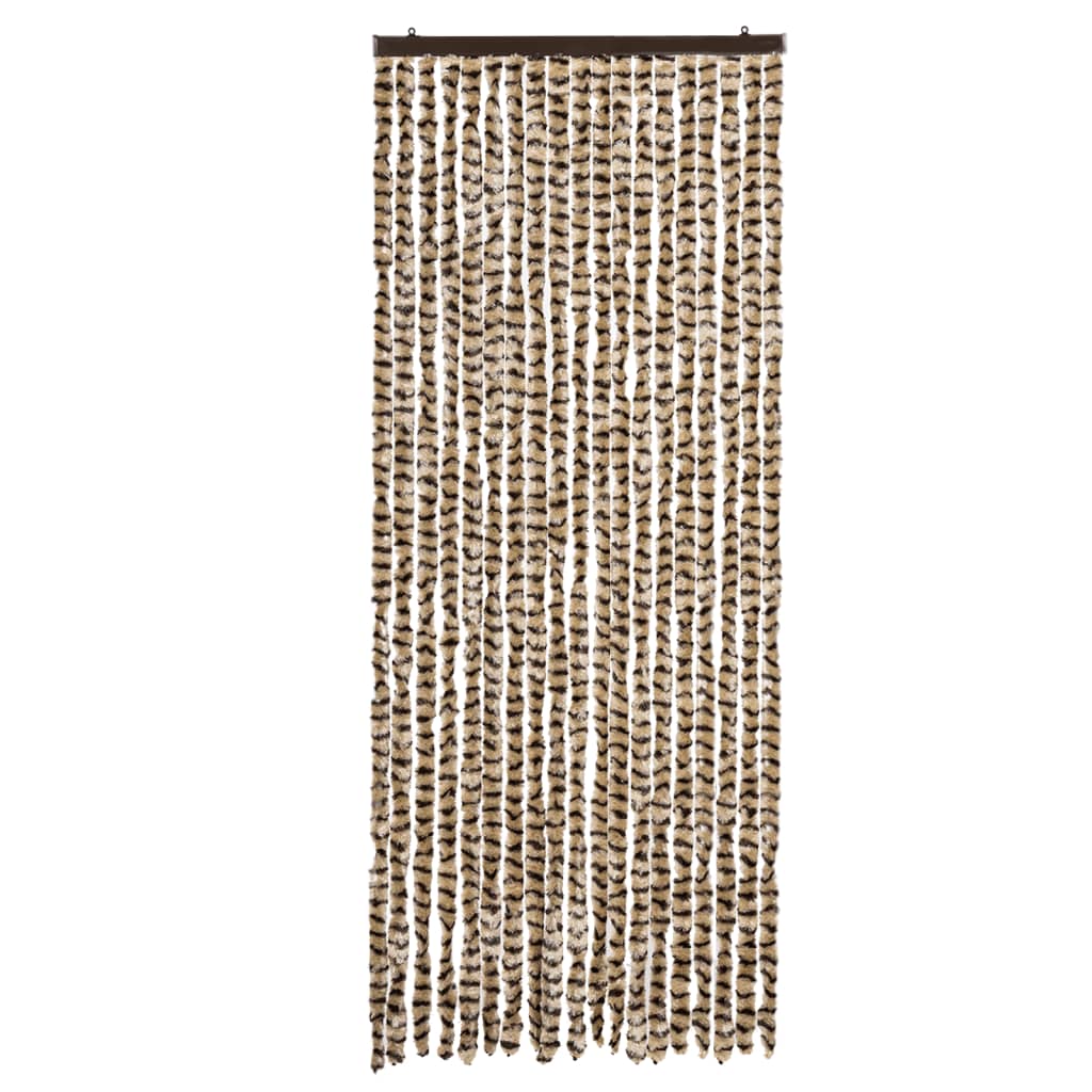 Vidaxl Fly Cundain 56x200 cm Chenille Beige a Brown