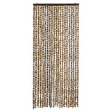 Vidaxl Fly Curtain 90x200 cm Chenille Beige and Brown