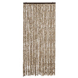 Vidaxx Fliegenvorhang 90x200 cm Chenille Beige und Braun
