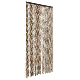 Vidaxx Fliegenvorhang 100x200 cm Chenille Beige und Braun