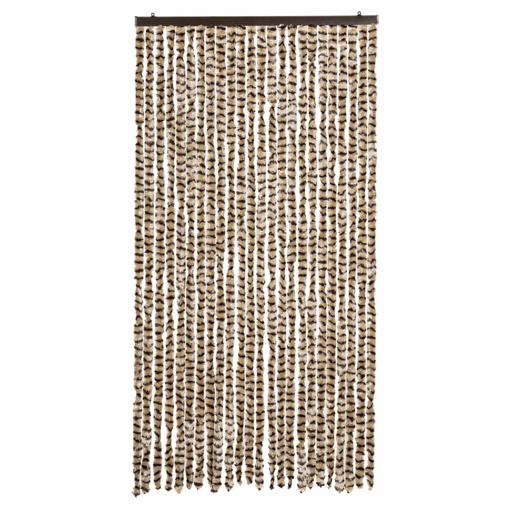 Vidaxx Fliegenvorhang 100x200 cm Chenille Beige und Braun