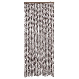 Vidaxx Fliegenvorhang 56x200 cm Chenille braun und weiß