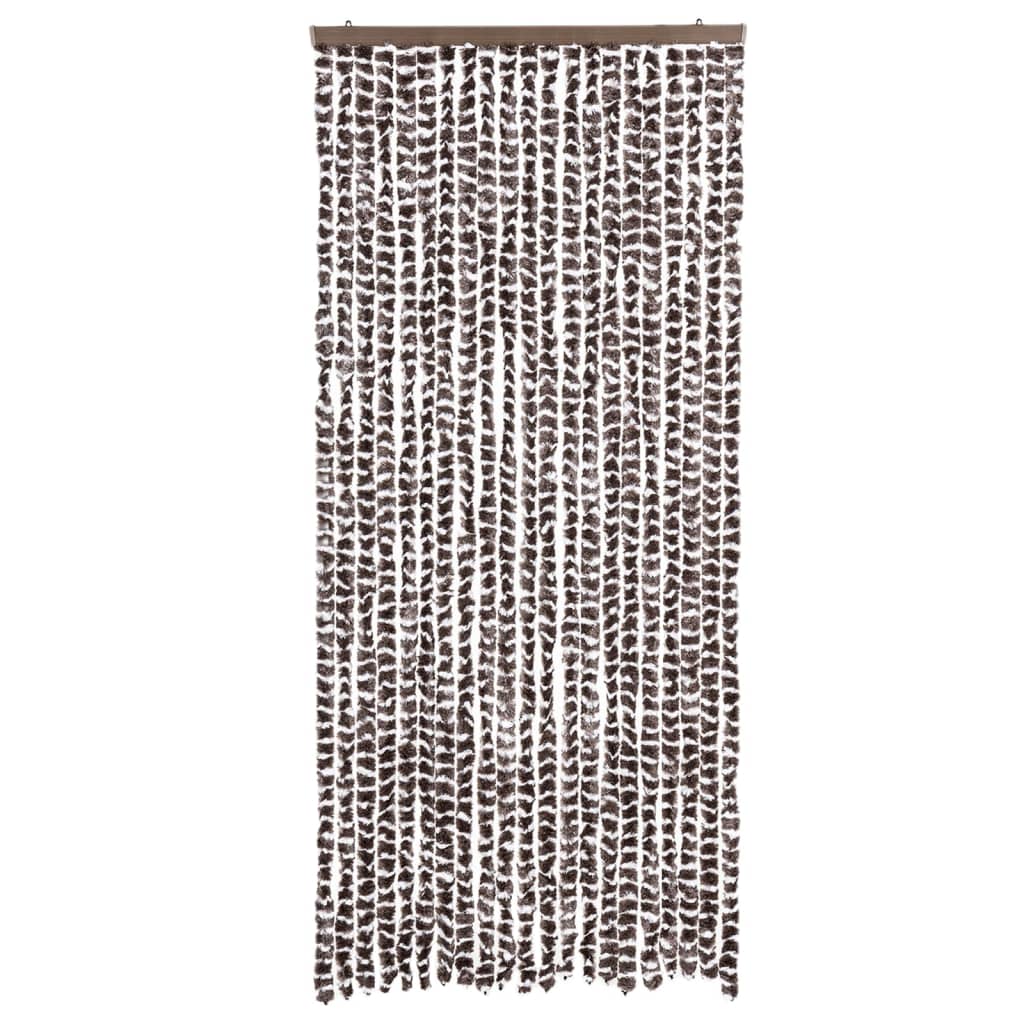 Vidaxx Fliegenvorhang 90x200 cm Chenille braun und weiß