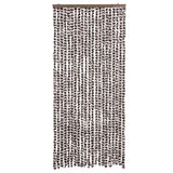 Vidaxx Fliegenvorhang 90x200 cm Chenille braun und weiß