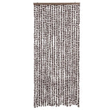 Vidaxl Fly Curtain 90x200 cm Chenille Brown och vit