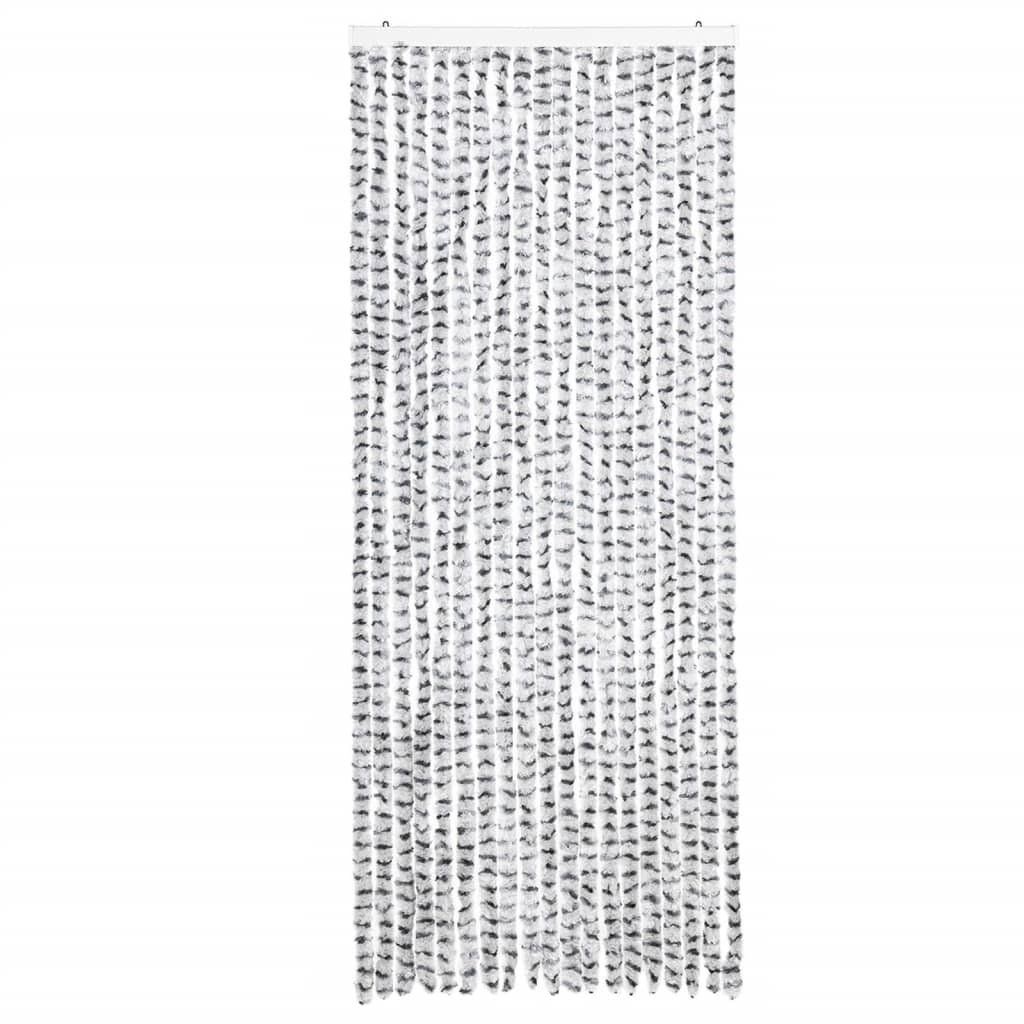 Vidaxl Fly Curtain 56x200 cm CHENILLE GREN CHEL et gris foncé