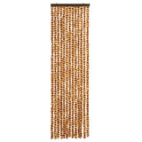 Vidaxx Fliegenvorhang 56x200 cm Chenille Ocker und Weiß