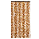 Vidaxx Fliegenvorhang 100x200 cm Chenille Ocker und Weiß