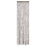 Vidaxx Fliegenvorhang 56x200 cm Chenille Taupe und Weiß