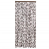 Vidaxl vliegengordijn 90x200 cm chenille taupe en wit