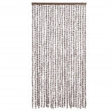 Vidaxl Fly Curtain 100x200 cm chenille taupe et blanc