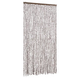 Cortina de mosca Vidaxl 100x230 cm chenille tope y blanco