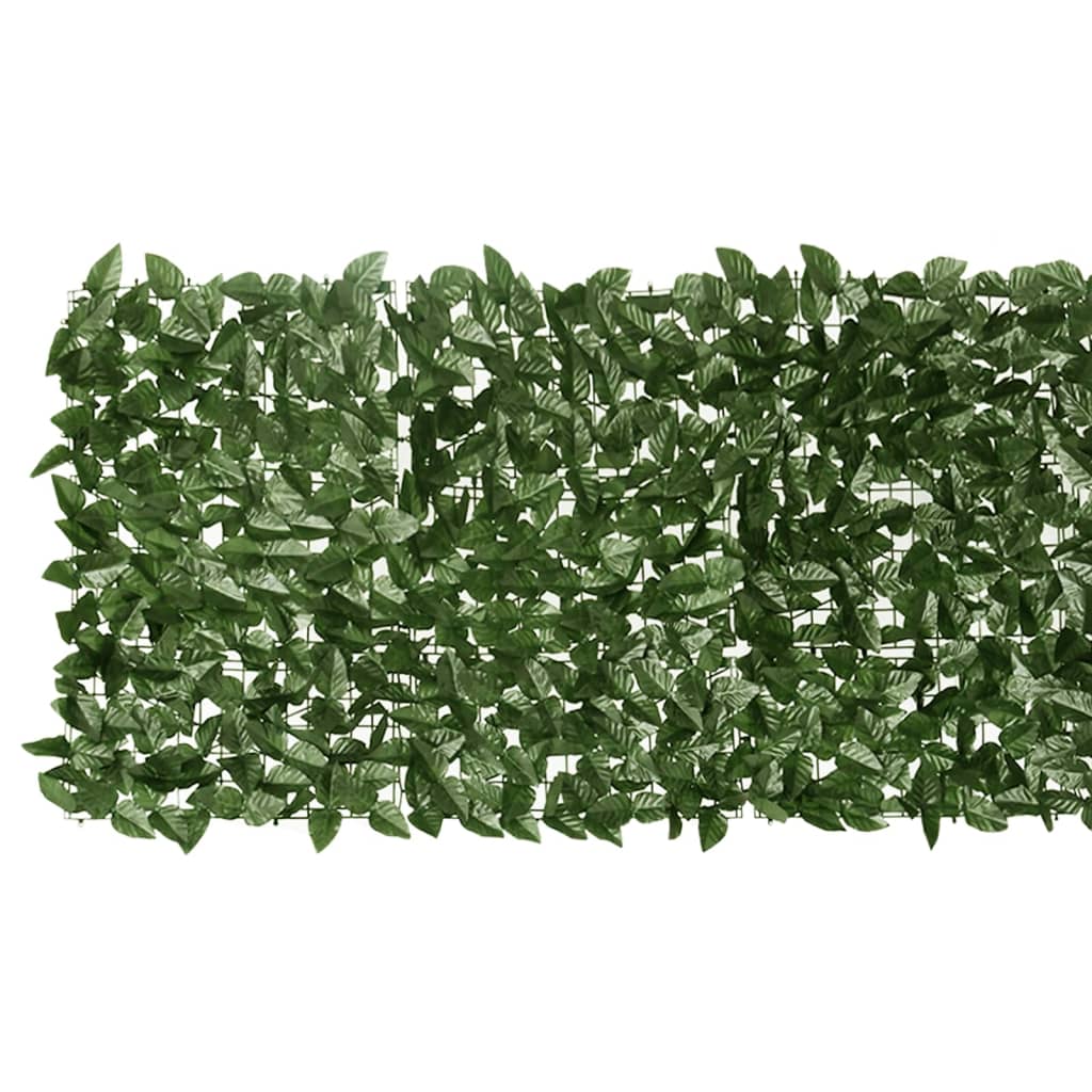 Vidaxxl Balkonschirm mit dunkelgrünen Blättern 600x75 cm