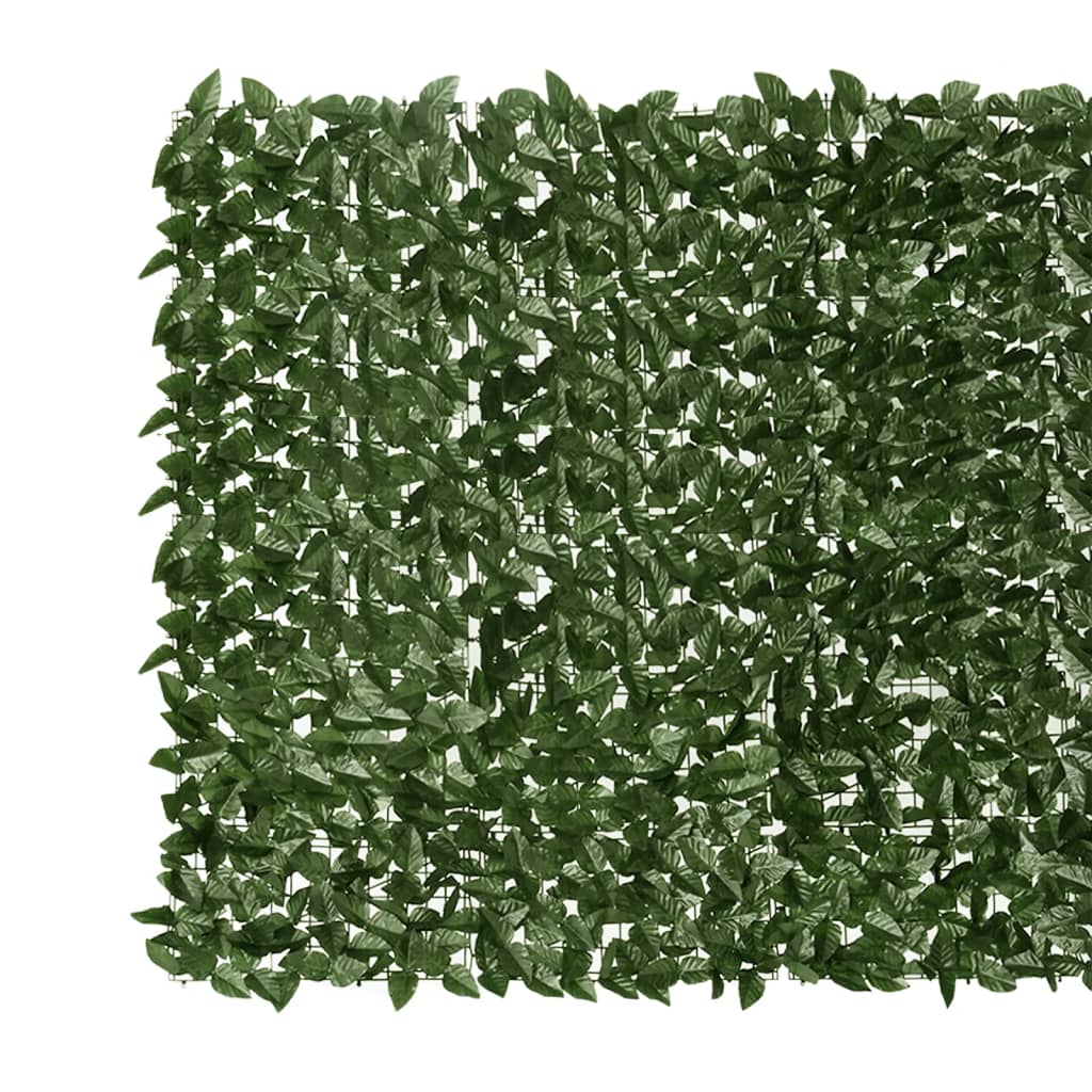 Vidaxxl Balkonschirm mit dunkelgrünen Blättern 300x150 cm