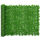 Vidaxl Balcony screen with green leaves 300x150 cm