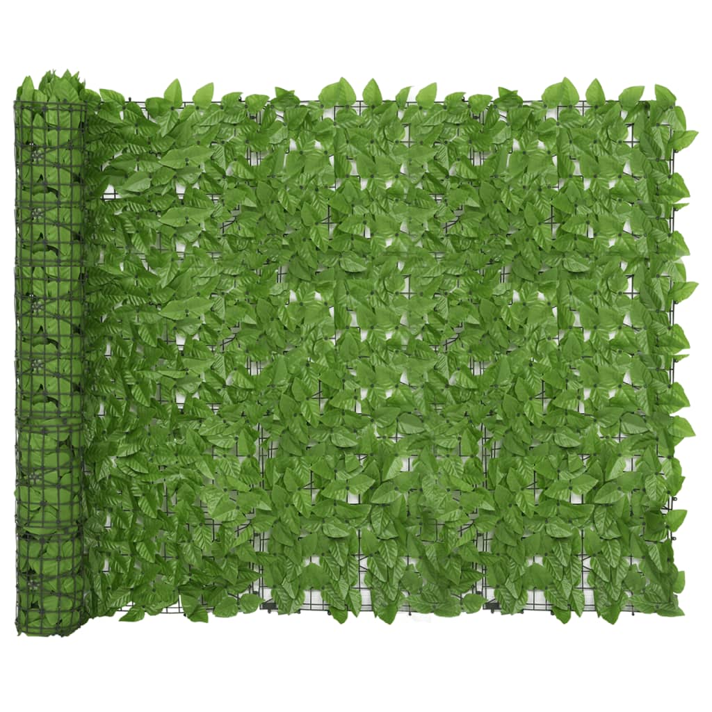 Vidaxxl Balkonschirm mit grünen Blättern 300x150 cm