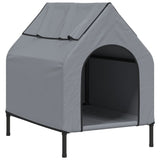 Vidaxl Dog Loft Oxford Fabric and Steel Light Grey