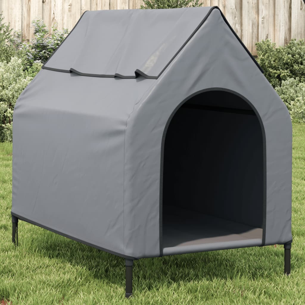 VidaXL Hundehütte Oxford-Stoff und Stahl hellgrau