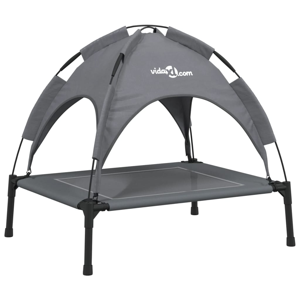 VidaXL Hundebett mit Baldachin Oxford-Stoff und Stahl Anthrazit