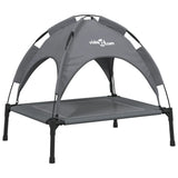 VidaXL Hundebett mit Baldachin Oxford-Stoff und Stahl Anthrazit