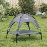 VidaXL Hundebett mit Baldachin Oxford-Stoff und Stahl Anthrazit