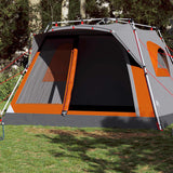 Vidaxl family 7-person fast release gray and orange