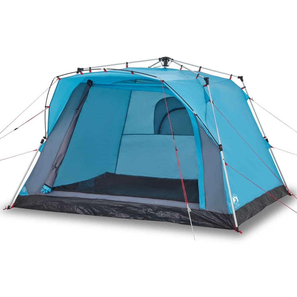 Vidaxl Camping Tent 4 Persona Rápido Blue Blue