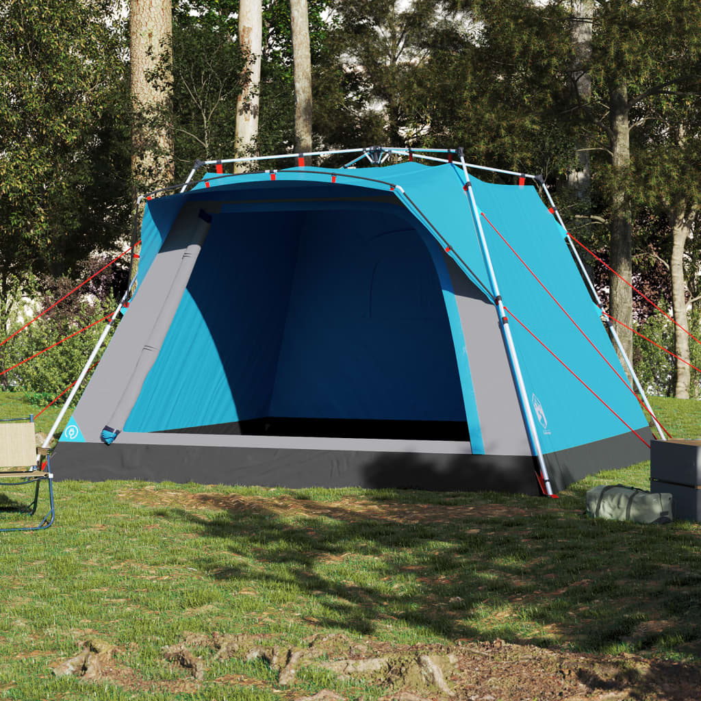 Vidaxl camping tent 4-person quick release blue