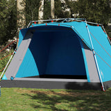 Vidaxl Camping Tent 4 Persona Rápido Blue Blue