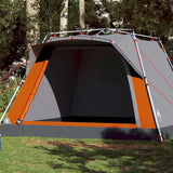 Vidaxl Camping Tent 4 Persona Fast liberación gris y naranja