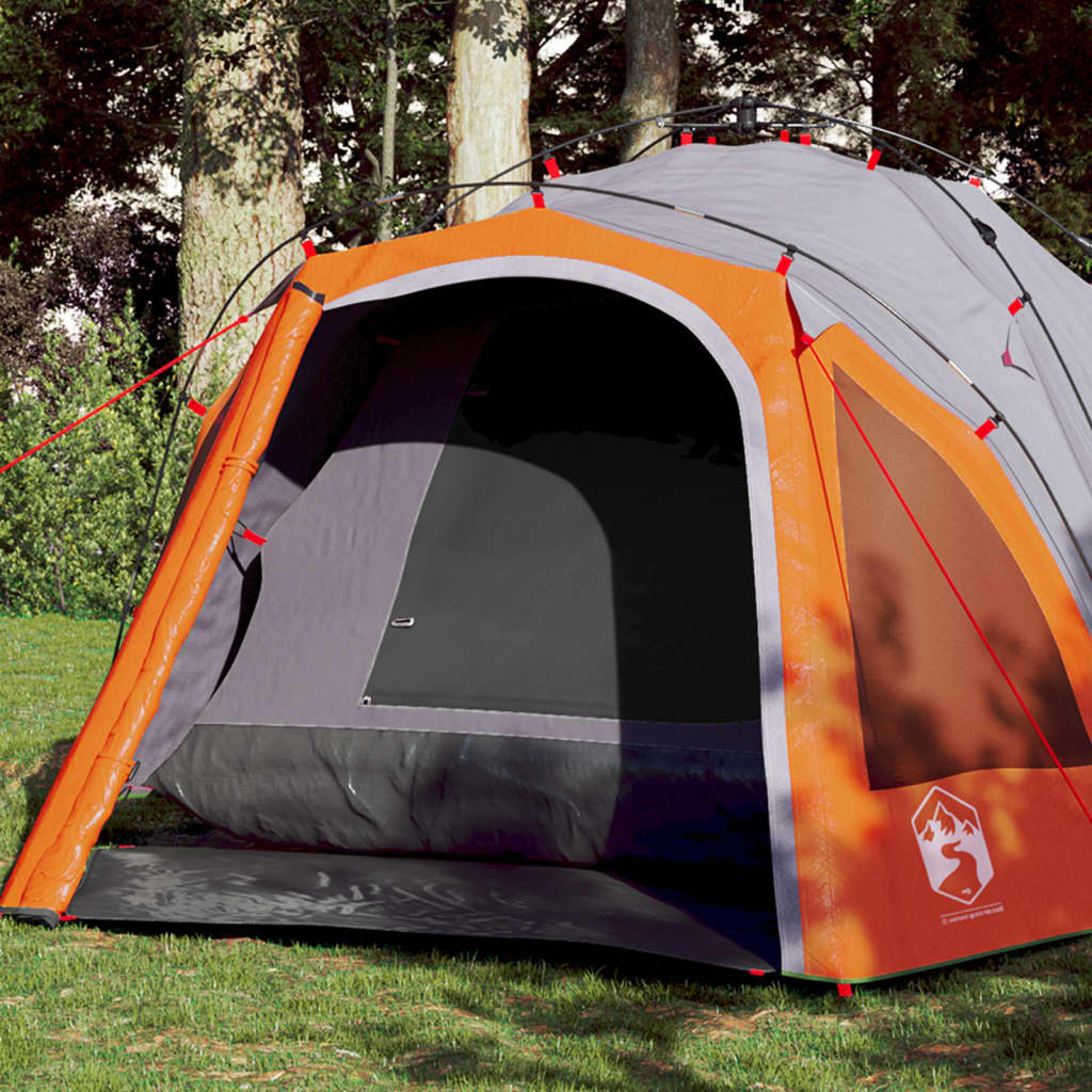 Vidaxl Dome Tent 3-osobowy szybki wydawanie Grey i Orange