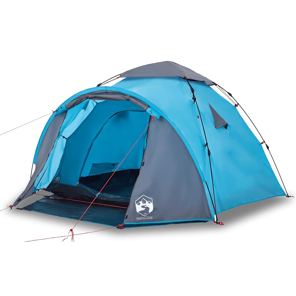 Vidaxl Kuppelzelt 3-Personen-Schnellspanner blau