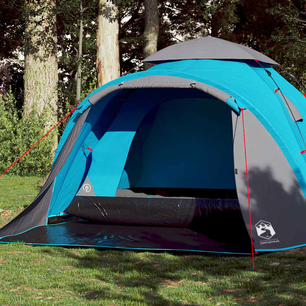 Vidaxl Kuppelzelt 3-Personen-Schnellspanner blau