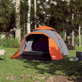 Vidaxl Dome Tent 3-osobowy szybki wydawanie Grey i Orange