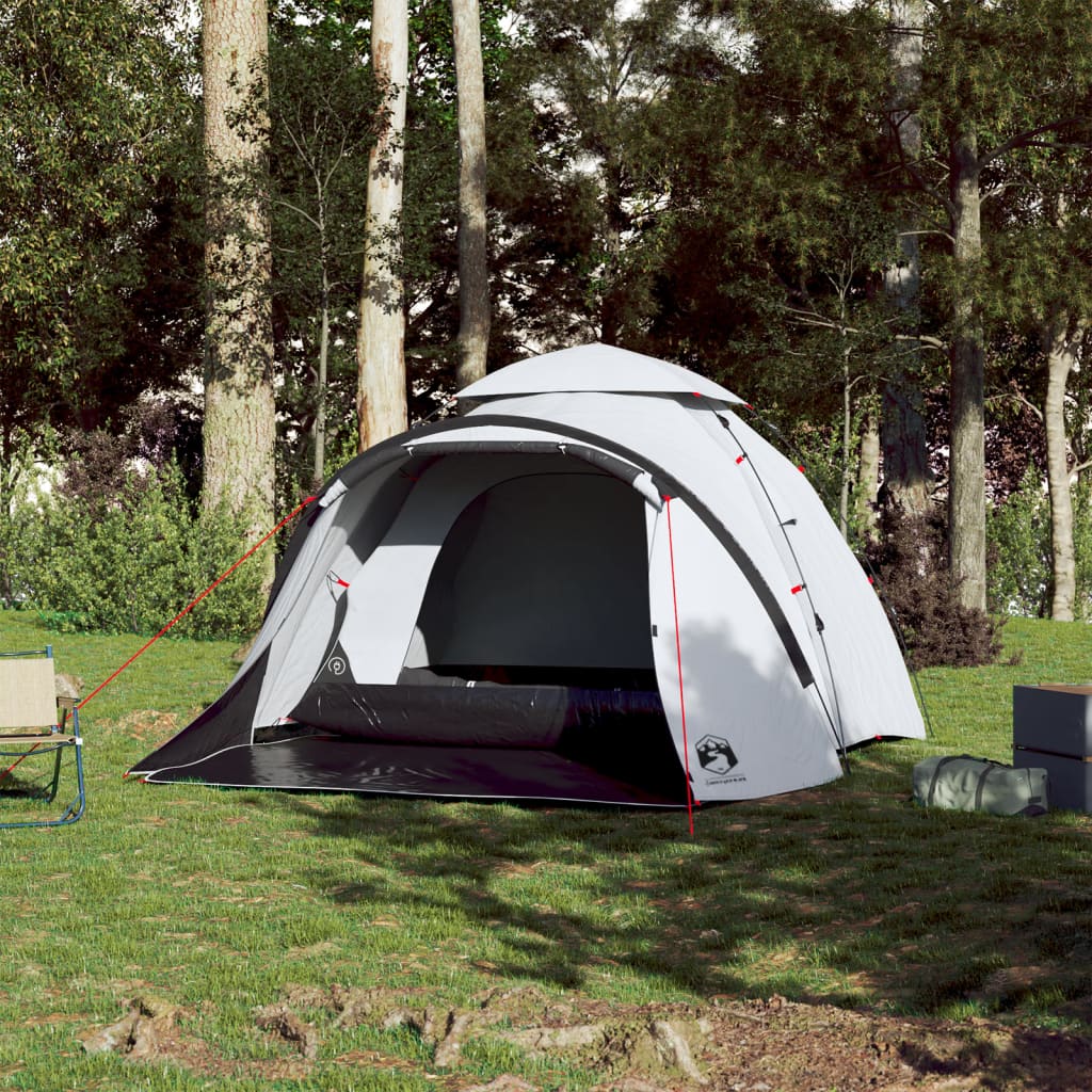 Vidaxl Dome Stan 3-Person Fast Release Blackout tkanina bílá