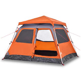 Vidaxl Dome Tent 4-osobowy szybki wydawanie Grey i Orange