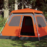 Vidaxl Dome Tent 4 Personne Fast Release Gray et Orange