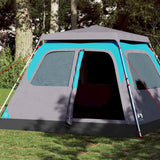 Vidaxl Kuppelzelt 6-Personen Schnellspanner blau