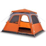 Vidaxx Kuppelzelt 6-Personen Schnellspanner Grau und Orange